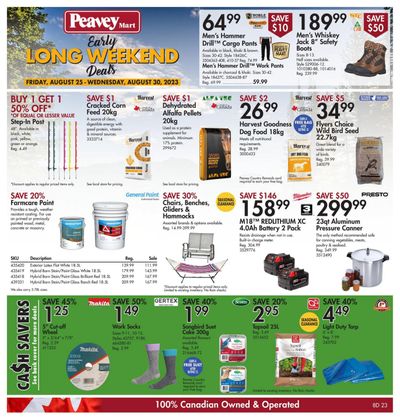 Peavey Mart Flyer August 25 to 30