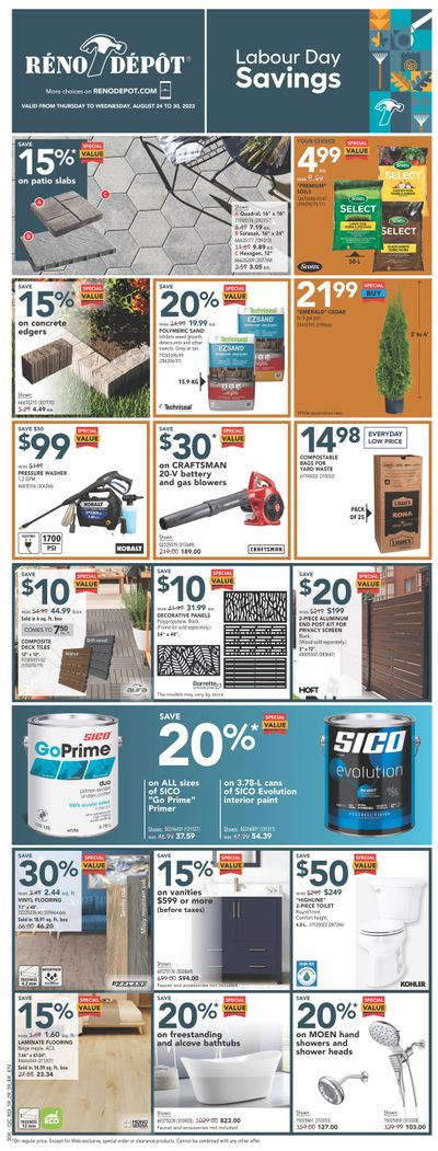 Reno Depot Flyer August 24 to 30