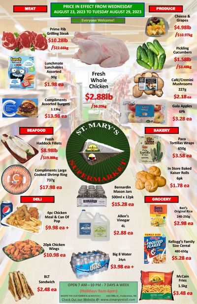 St. Mary's Supermarket Flyer August 23 to 29