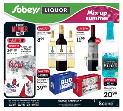 Sobeys (SK) Liquor Flyer August 24 to 30