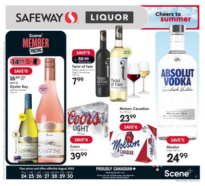 Safeway (BC) Liquor Flyer August 24 to 30