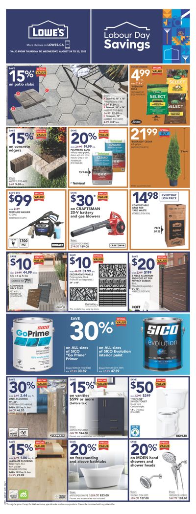 Lowe's (West) Flyer August 24 to 30