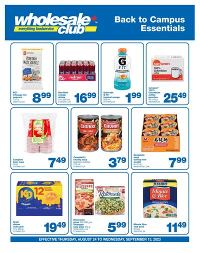 Wholesale Club (Atlantic) Back To Campus Essentials Flyer August 24 to September 13