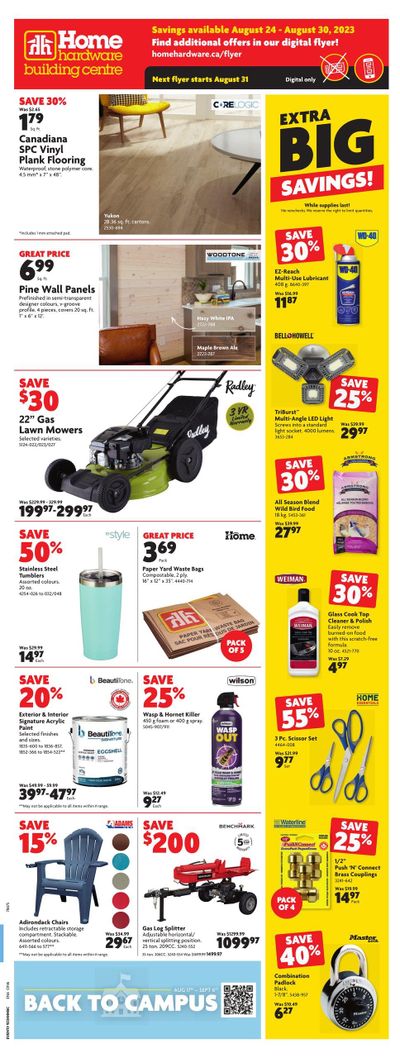 Home Hardware Building Centre (ON) Flyer August 24 to 30