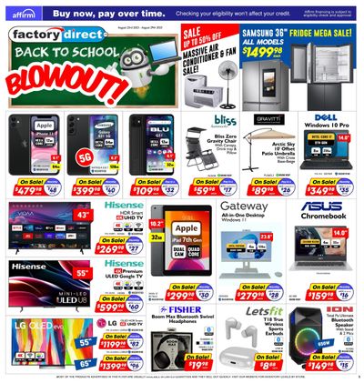 Factory Direct Flyer August 23 to 29