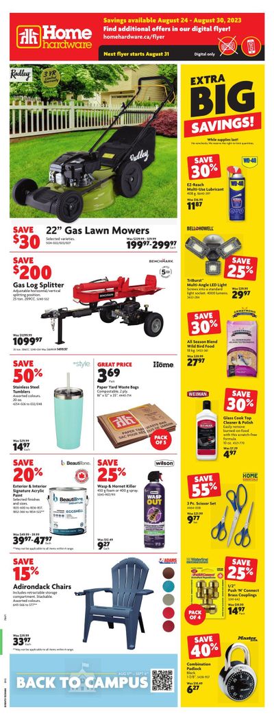 Home Hardware (BC) Flyer August 24 to 30