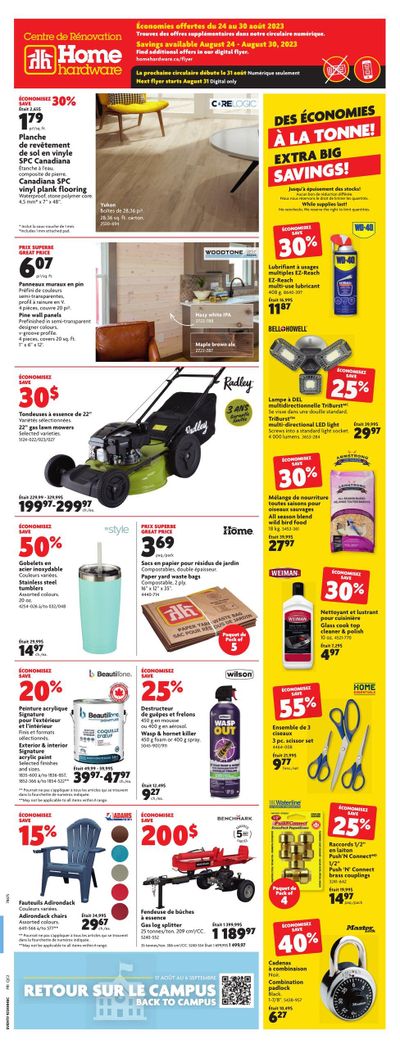 Home Hardware Building Centre (QC) Flyer August 24 to 30