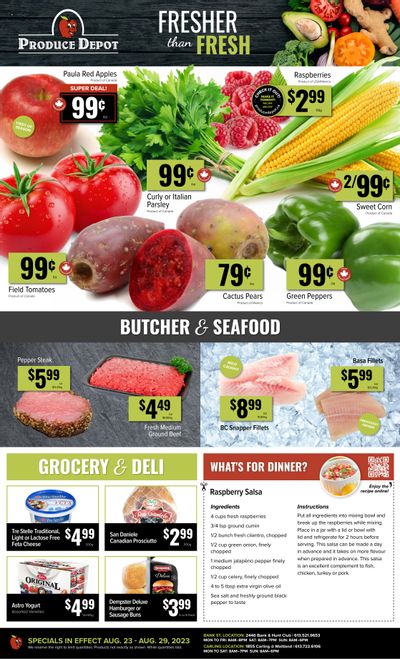 Produce Depot Flyer August 23 to 29