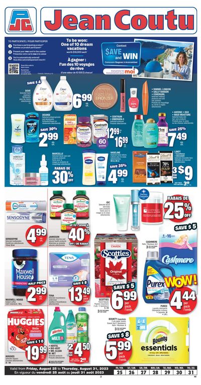 Jean Coutu (NB) Flyer August 25 to 31