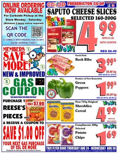 Fredericton Co-op Flyer August 24 to 30