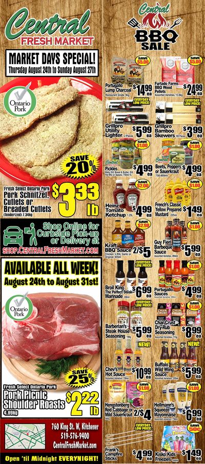 Central Fresh Market Flyer August 24 to 31