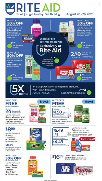 RITE AID Weekly Ad Flyer Specials August 20 to August 26, 2023