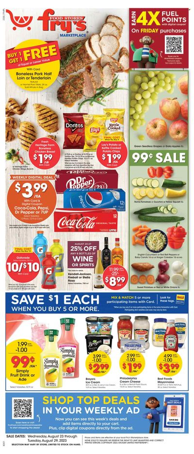 Fry’s (AZ) Weekly Ad Flyer Specials August 23 to August 29, 2023