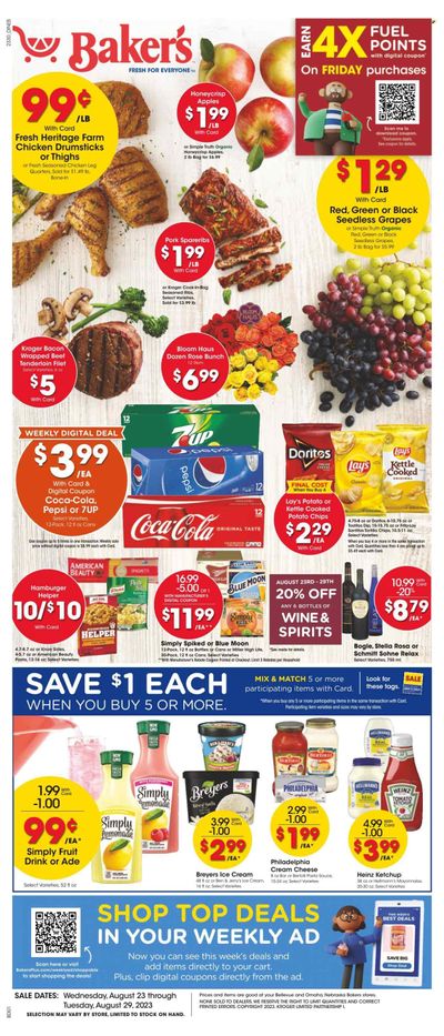 Baker's (NE) Weekly Ad Flyer Specials August 23 to August 29, 2023