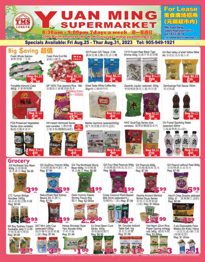 Yuan Ming Supermarket Flyer August 25 to 31