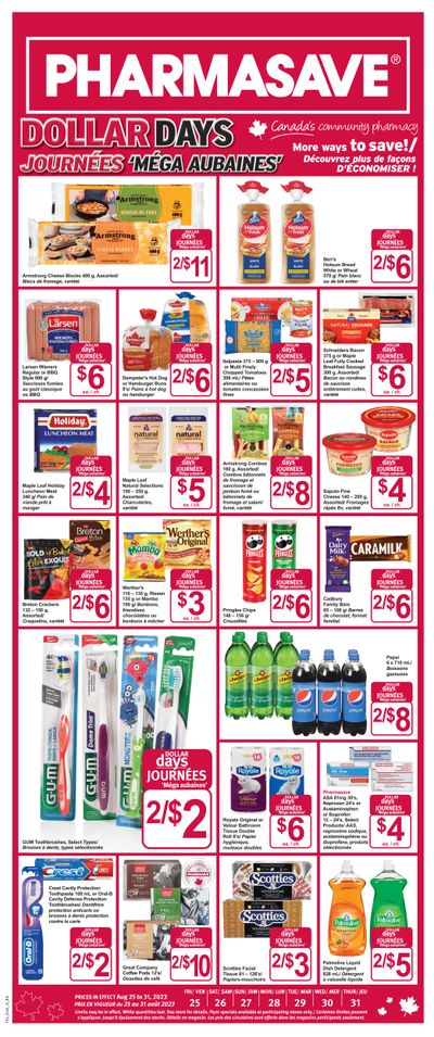 Pharmasave (NB) Flyer August 25 to 31