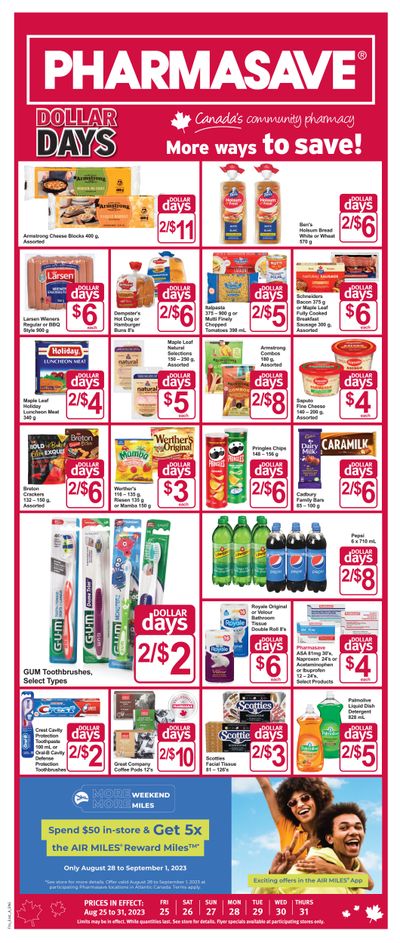 Pharmasave (Atlantic) Flyer August 25 to 31