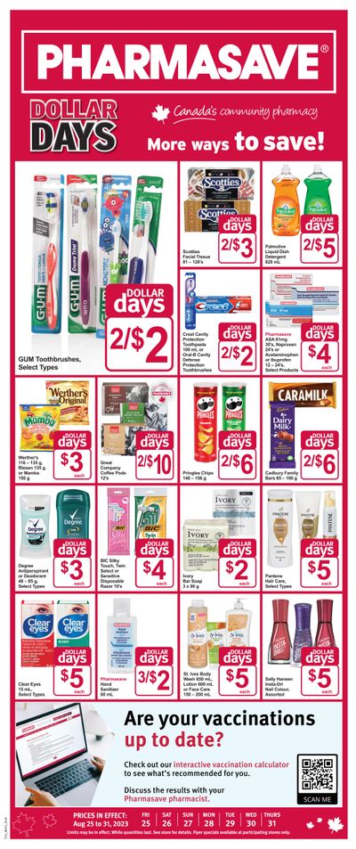 Pharmasave (ON & West) Flyer August 25 to 31
