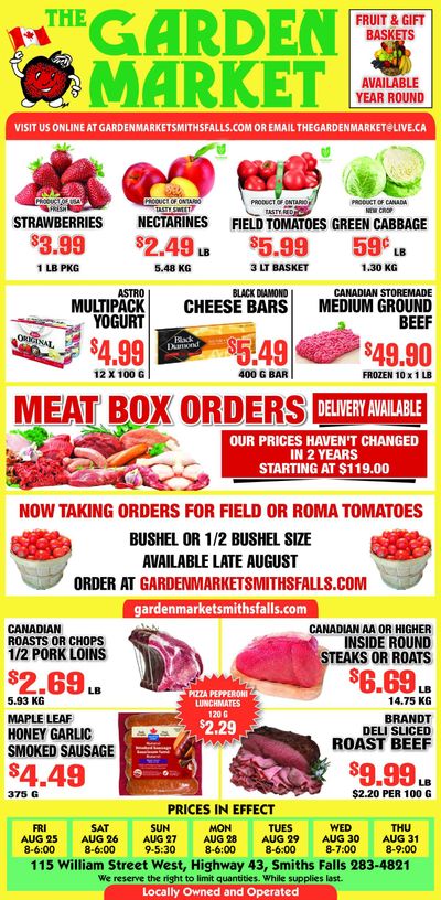 The Garden Market Flyer August 25 to 31