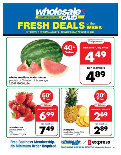 Wholesale Club (ON) Fresh Deals of the Week Flyer August 24 to 30