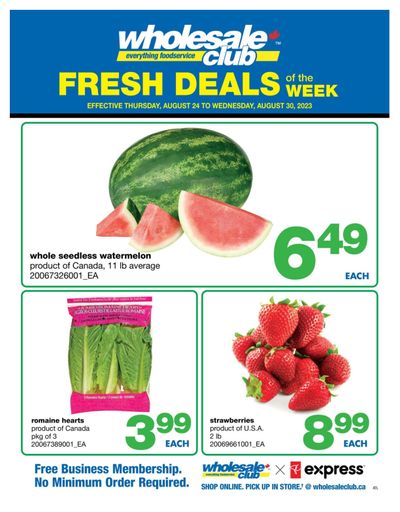 Wholesale Club (Atlantic) Fresh Deals of the Week Flyer August 24 to 30