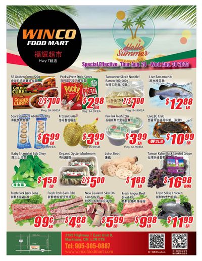 WinCo Food Mart (HWY 7) Flyer August 24 to 30