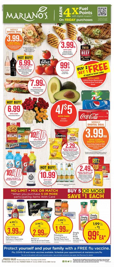 Mariano’s (IL) Weekly Ad Flyer Specials August 23 to August 29, 2023