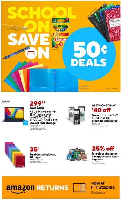 Staples Weekly Ad Flyer Specials August 20 to August 26, 2023