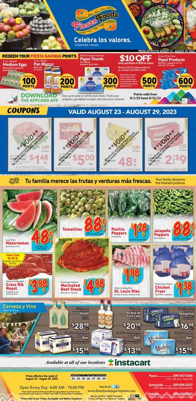 Fiesta Foods SuperMarkets (WA) Weekly Ad Flyer Specials August 23 to August 29, 2023