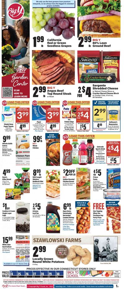 Big Y (CT, MA) Weekly Ad Flyer Specials August 24 to August 30, 2023