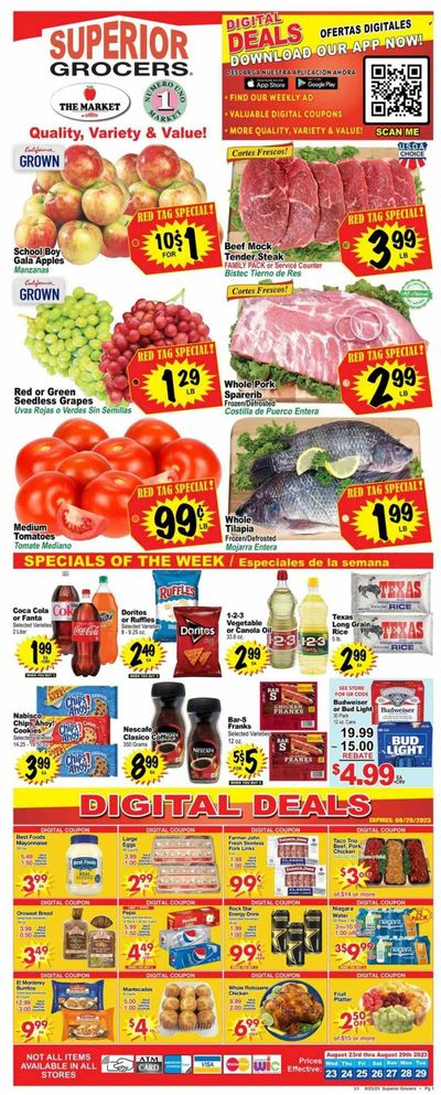 Superior Grocers (CA) Weekly Ad Flyer Specials August 23 to August 29, 2023