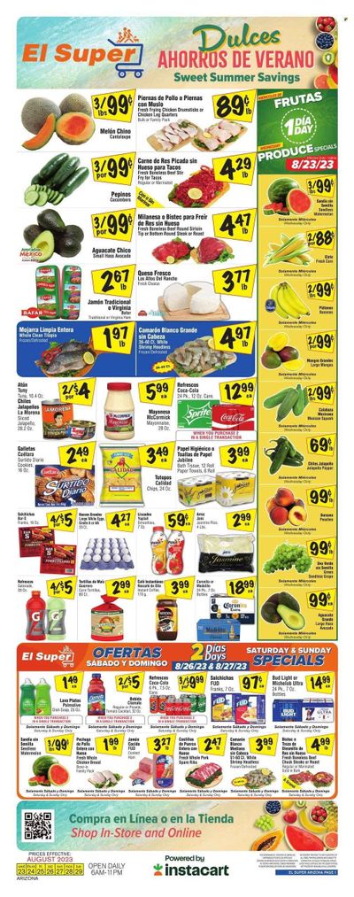 El Super (AZ) Weekly Ad Flyer Specials August 23 to August 29, 2023