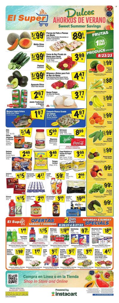 El Super (CA) Weekly Ad Flyer Specials August 23 to August 29, 2023