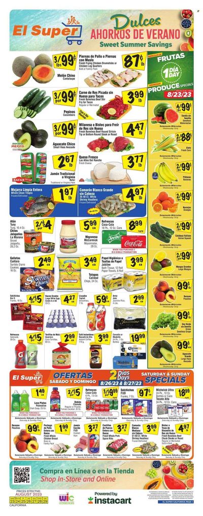 El Super (CA) Weekly Ad Flyer Specials August 23 to August 29, 2023