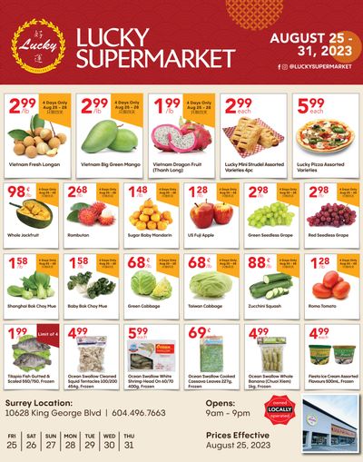 Lucky Supermarket (Surrey) Flyer August 25 to 31