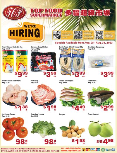 Top Food Supermarket Flyer August 25 to 31