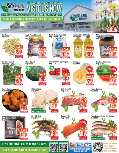Skyland Food Mart Flyer August 25 to 31