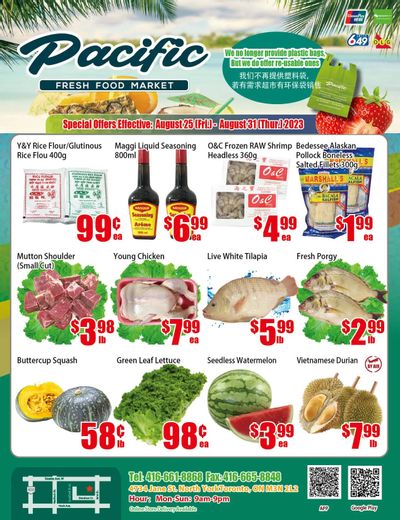 Pacific Fresh Food Market (North York) Flyer August 25 to 31
