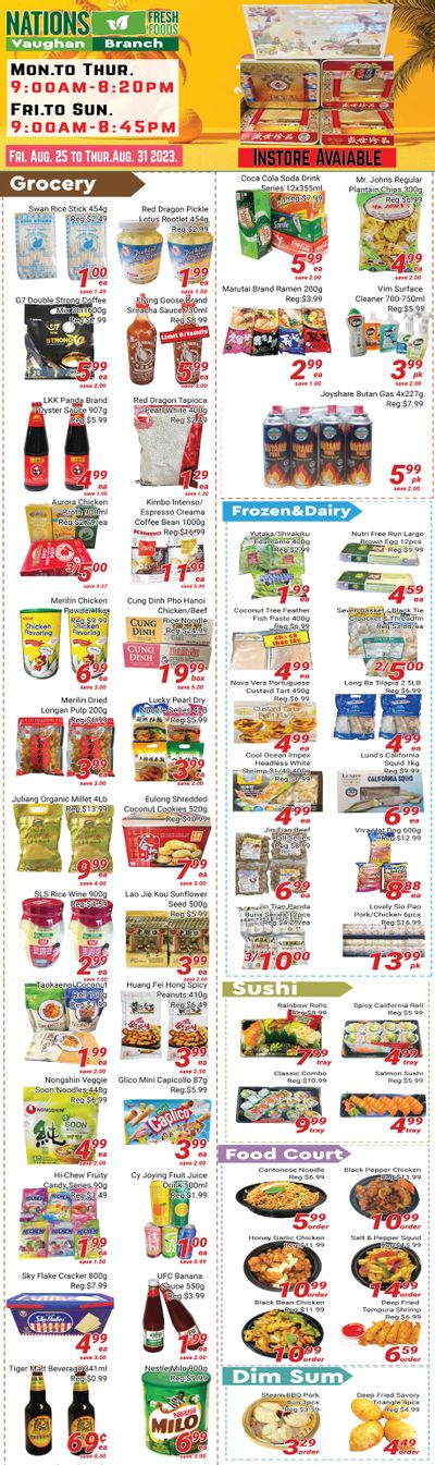 Nations Fresh Foods (Vaughan) Flyer August 25 to 31