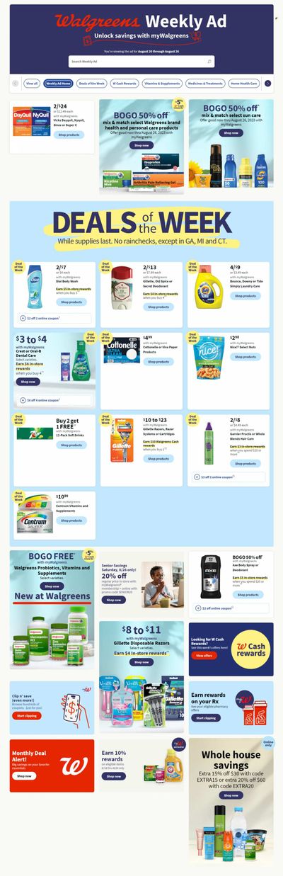 Walgreens Weekly Ad Flyer Specials August 20 to August 26, 2023