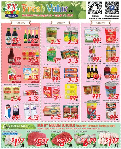 Fresh Value Flyer August 25 to 31