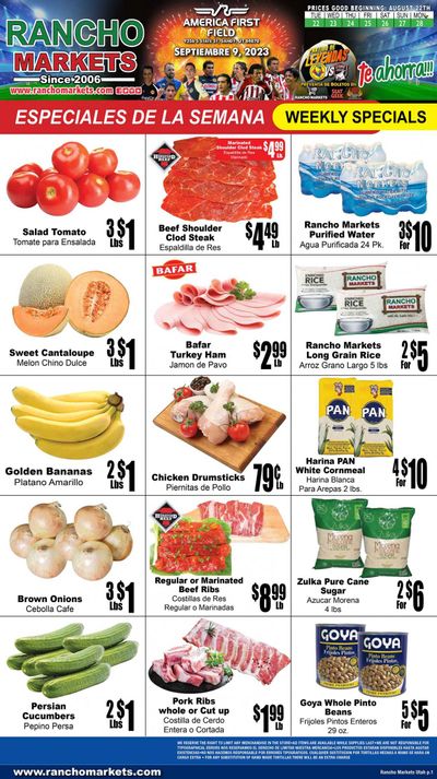 Rancho Markets (UT) Weekly Ad Flyer Specials August 22 to August 28, 2023