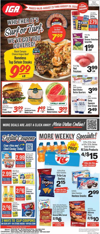 IGA (OH) Weekly Ad Flyer Specials August 23 to August 29, 2023