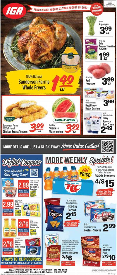 IGA (IN) Weekly Ad Flyer Specials August 23 to August 29, 2023