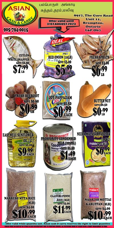 Asian Cash & Carry Flyer August 25 to 31