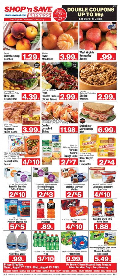 Shop ‘n Save Express (MD, PA, WV) Weekly Ad Flyer Specials August 17 to August 23, 2023