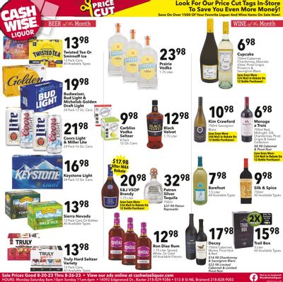 Cash Wise Liquor Only (MN) Weekly Ad Flyer Specials August 20 to August 26, 2023 Cash Wise Liquor Only (MN) Weekly Ad Flyer Specials August 20 to August 26, 2023