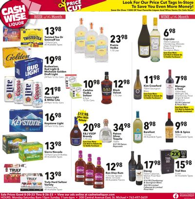 Cash Wise Liquor Only (MN) Weekly Ad Flyer Specials August 20 to August 26, 2023