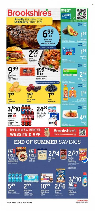 Brookshires (AR, LA, TX) Weekly Ad Flyer Specials August 23 to August 29, 2023