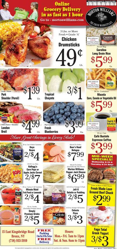 Morton Williams (NY) Weekly Ad Flyer Specials August 18 to August 24, 2023